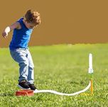 Bhavik Jump Rocket Stomp Launcher and 3 Foam Tipped Rockets with Whistling Sound Outdoor Toy for Kids (Flies Upto 150ft, Non- Toxic, No Battery, Age 5+ Years), Multicolour