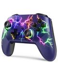 Switch Controller Compatible with Switch/Lite/OLED/PC/Windows/iOS/Android, 1000mAh Ergonomic Wireless Switch Pro Controller with Lightning LED Programmable Wake Up Turbo Vibration Switch Accessories