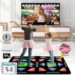 Music Double Dance Mat for Kids and Adults,64G Memory Card,Fitness Dance Games with MV/3D/Cartoon Dance Mode, 1000pcs Games and 81pcs MV 885pcs Songs for HDMI TV Fun Senior Flannel Materia