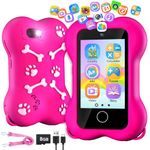 VATOS Kids Smart Cell Phone Toy for Girls Boys, Cute Paw Bone Kid Mobile Phone 2.8" Touchscreen HD Dual Camera with Anti-Collision Silicone Case, 8GB Memory Card, Birthday Gift for Kids 3-10 Years Old