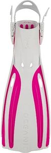 OCEANIC Viper 2 Fins, Open Heel | Suitable for All Scuba Diving & Snorkeling Skill Levels | Lightweight & Comfortable | Easy to get on and Keep on | Fits Wide Range of Boot Styles | White/Pink XS