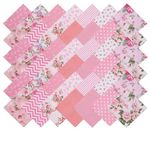 Nodsaw Pink Charm Packs for Quilting 5 inch - 5x5 Charm Squares Precut Quilting Fabric - 100% Cotton Fabric Squares for Sewing DIY Patchwork (42Pcs) ﻿