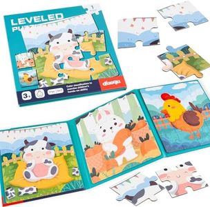 ASTARON Puzzles magnétiques pour Enfants de 3 à 5 Ans, pour Enfants âgés de 2 à 4 Ans, Jouet d'activités de Ferme/Voiture/Animaux, Aimant d'apprentissage, Cadeau pour Voyage en Voiture