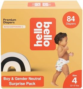 Hello Bello Premium Diapers, Size 4 (22-37 lbs) Surprise Pack for Boys - 84 Count, Hypoallergenic with Soft, Cloth-Like Feel - Assorted Boy & Gender Neutral Patterns