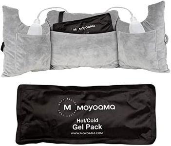 MOYOAMA Post Mastectomy Pillow with Cold Pack - Recovery After Breast Cancer Surgery, Augmentation Lightweight Surgery 4 Built-in Pockets to Support Healing Grey Plush With Coldpack