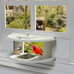 Amaprime Window Bird Feeder 180° for Ultimate Wild Bird Watching - Weather Resistant Outdoor Feeders, Fits in Hung Windows, Enhance Your Home or Office with Nature's Beauty by Wild Bird Feeder