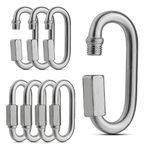 TERF® 6mm Heavy Duty Quick Repair Chain Link Hook Steel 6mm (M6) Quick Repair Chain Hook Use For Swing Set Outdoor Travel Camping Fishing Hiking Hanging and Multi Purpose Use - Pack of 4