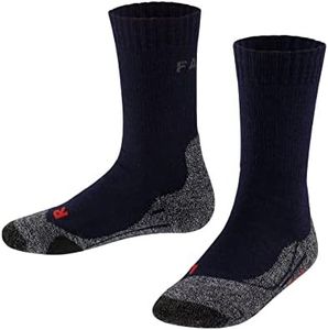 FALKE Unisex Kids TK2 Explore Hiking Socks, Mid Calf, Medium Padding Athletic Sock, Breathable Quick Dry, Merino Wool, Blue (Marine 6120), 4-6, 1 Pair