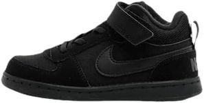 Nike Court Borough Mid Boys Shoes Size 4, Color: Black/Black/Black