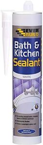 Everbuild Bath and Kitchen Acrylic Sealant – Anti Mould Formulation – White – 290ml cartridge