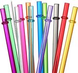 24 PCS, Reusable Straws with 4 Brus