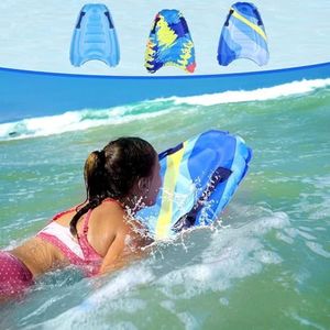 Inflatable Surf Body Board,Inflatable Surfboard Kickboard with Handles Foldable Swimming Pool Floating Pad for Both Adults Beginner and Childs Portable Boogie Boards (Graffiti)