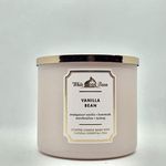 Bath & Body Works, White Barn 3-Wick Candle w/Essential Oils - 14.5 oz - New Core Scents! (Vanilla Bean)