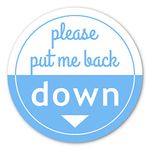 Crafted-Brand Put Me Down Toilet Seat Sticker | Make Your Life Better with This Heavy Duty Vinyl Bathroom Reminder Decal (2.25 Inch)