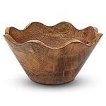Mela Artisans Wooden Scalloped Bowl