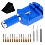 cridoz Watch Removal Tool Kit, Watch Band Tool Chain Pin Remover with 12pcs Replacement Pins and 3pcs Pin Punches for Watch Bracelet Sizing, Watch Strap Adjustment and Watch Repair