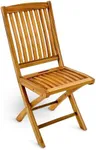 StrongTek Pre-Oiled Teak Folding Chair, Space-Saving Design with No Assembly Needed, Ergonomic Slatted Seat for Comfort, Perfect for Patios, Gardens, Balconies, and Camping