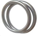 AIVOOF 3" Metal O-Ring, 2 Pack 304 Seamless Welding Stainless Steel Rings Heavy Duty Smooth Solid Multi-Purpose Big Ring for for Crafts, 8mm x 60mm