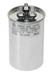 PowerWell 45+5 MFD 45/5 uf 370 or 440 Volt Dual Run Round Capacitor PW-45/5/R for Condenser Straight Cool or Heat Pump Air Conditioner - Guaranteed to Last 5 Years