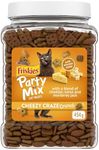 Friskies Party Mix Cat Treats, Cheezy Craze Crunch with Real Cheese - 454 g Cannister (1 Pack)