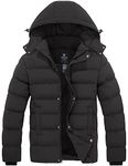 Wantdo Men's Windproof Winter Outerwear Lightweight Quilted Coat Dark Grey L