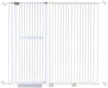 riin Extra Tall 150cm Pet Security Gate Metal Safety Guard Tension Pressure Mounted for Dog Cat Kitten Adjustable Width Range 161-167cm Largest Gap Between Bars 42mm Model A44