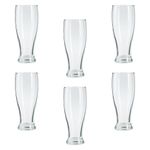 Glasshop Pilsner Beer Glasses Set - Half Pint, 330ml, Modern Plain Style - Pack of 6