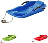 Blue sledge Race, plastic snow glit