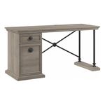 Bush Furniture Coliseum Designer Desk with Storage, Home Office Computer, 60W, Driftwood Gray