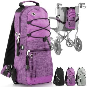 Vive Cylinder Backpack - Tank Carrying Accessories Bag - Holder Medical Case For Wheelchair, Shoulder, Rollator Walker, Scooter - Portable Storage Carrier For Travel - Adjustable Fit M2, ML6, M7 A - C