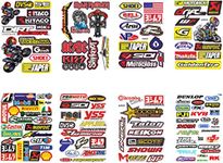 Motorcycle Sticker, Weatherproof Vinyl Sticker Sponsor (8 Sheets a Set) Sticker Motocross Graphics Bike Computer Scooter Kit Model Logo Helmet Blade Snowboard (17.5 x 26.5 cm)