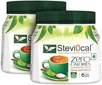 Stevi0cal Stevia Sweetener Powder | 100% Sugar Free Natural | Zero Calorie for Weight Management, Diet, Diabetic Friendly | 200 gm Jar - Pack of Two (2 x 200gm)