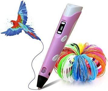 LIHUACHEN 3D Pen with 265 Feet 27 Colors PLA Filament Refills,3D Printing Pen Compatible PLA & ABS,Creativeink Toys,Perfect Arts Crafts Gift for Kids & Adults-Pink