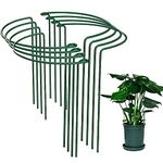 8 Pack Plant Support Stakes, Metal Interlinking Plant Stake for Garden, Plant Cages & Supports for Peony, Tomato, Hydrangea, Indoor Plants (9.8" W x 15.7" H)