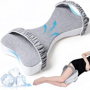 Knee & Leg Pillow, Ergonomic Side Sleeping Pillow, Memory Foam Knee Pillow with Adjustable Strap, Sciatica Pain Relief, Proper Joint Alignment, Suitable for Legs, Knees, Hips & Back