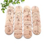 Kids Yoga Game - Childrens Yoga Poses - Natural Wood Toy - Toddler Preschooler Family Game -Tree Fort Toys - Made In Canada