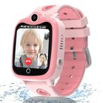 Ruopoem 4G Kids Smart Watch Phone Video Call, Smart Watch for Kids with GPS Tracker SOS IP68 Waterproof Games School Mode Camera Alarm Clock, Kids Watch Birthday Toy Gifts for Girls Boys