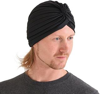 CHARM Fashion Fortune Teller Turban - Twist Vintage Head Wrap Turban Costume Chemo Hat Black