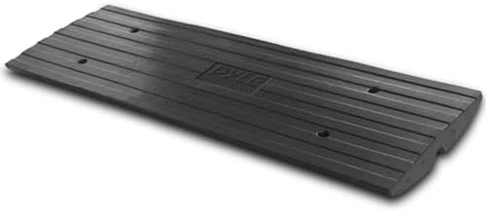 Pyle Car Driveway Curbside Bridge Ramp - Heavy Duty Rubber Threshold Curb Ramp, Used for Loading Dock, Garage, Sidewalk, Truck, Scooter, Bike, Motorcycle, Wheelchair Mobility, Other Vehicle