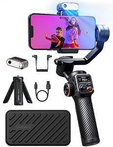 hohem iSteady M6 Kit Gimbal Stabilizer for Smartphone, 2023 Upgraded 3-Axis Phone Gimbal, AI Tracker w/CCT/RGB Fill Light, Gimbal for iPhone 15 Pro Max & Android, Phone Stabilizer for Video Recording