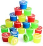 The Twiddlers - 20 Noise Making Kids Slime Tubs, Funny Colourful Putty for Kids, Mini Slime Party Bag Fillers, Birthdays, Multipack Pots Classroom Prizes