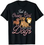 Cute Pet Dog Lover Women Just A Crazy Girl Who Loves Dogs T-Shirt