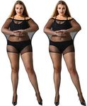 MANZI Women's 2 Pairs Plus Size Con