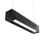 KARBAN Airzone Lite 3-In-1 Bladeless Ceiling Fan with Air Purifier & Light for Home & Office | CFD Technology Handcrafted Wooden Versatile Air Circulator Or Tower Fan (Black, White LED Light)