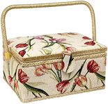 Sewing Basket with Tulip Floral Pri