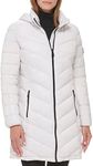 Calvin Klein Women's Chevron Quilting Casual Lightweight Jacket, Quilted Smoke/Silver, Small