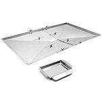 Adviace Grill Drip Pans Replacement, 27" - 30" Adjustable Grease Tray witn Catch Pan for Nexgrill, Dyna-Glo, Kenmore, BHG Grill, Backyard Grill, Expert and Uniflame, Stainless Steel Drip Tray Pans.