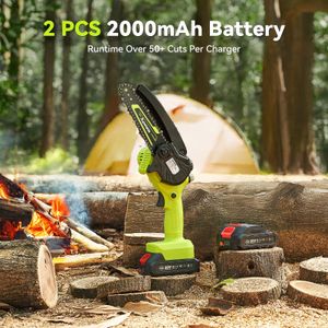 Supstable 6-Inch Mini Chainsaw – Portable Electric Handheld Saw