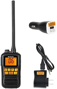 Retevis RM01 Marine Radio Handheld, Waterproof Walkie Talkies Long Range, USB Charging, Floating, IPX7, NOAA Weather Alert,Ship to Shore Radios for Boats(1 Pack)
