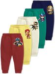 minicult Cotton Baby Pajama Pants with Super Hero Character Prints and Colors(Pack of 5)(5-6 Years)